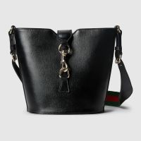 Gucci Mini Bucket Shoulder Bag In Leather 782908 Black