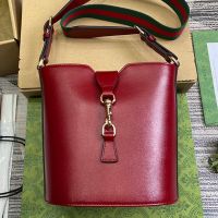 Gucci Mini Bucket Shoulder Bag In Leather 782908 Red