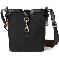 Gucci Mini Bucket Shoulder Bag In Original GG Canvas 782919 Black