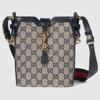 Gucci Mini Bucket Shoulder Bag In Original GG Canvas 782919 Navy Blue