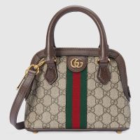 Gucci Mini Ophidia Dome Top Handle Bag In GG Supreme Canvas 772216 Beige/Brown