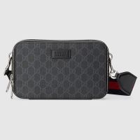 Gucci Mini Ophidia Patch Messenger In GG Supreme Canvas 774161 Black