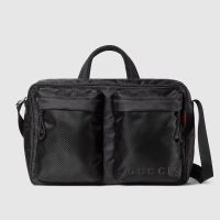 Gucci Nexus Large Crossbody Bag In GG Supreme Nylon 834474 Black