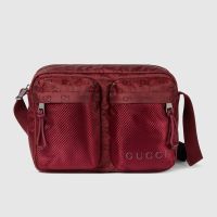 Gucci Nexus Small Crossbody Bag In GG Supreme Nylon Red