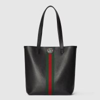 Gucci Ophidia Medium Tote Bag In Soft Leather 834465 Black