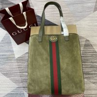 Gucci Ophidia Medium Tote 834465 In Suede Green