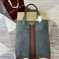 Gucci Ophidia Medium Tote 834465 In Suede Grey