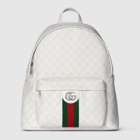 Gucci Ophidia Medium Backpack In GG Supreme Canvas 834466 White