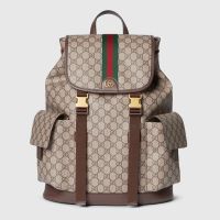 Gucci Ophidia Large Backpack In GG Supreme Canvas 839110 Beige/Brown