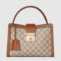 Gucci Padlock Medium Top Handle Bag In GG Supreme Canvas 838992 Beige/Brown