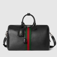 Gucci Savoy Medium Duffle Bag 834460 In Soft Leather Black