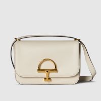 Gucci Siena Small Shoulder Bag 846705 In Smooth Leather White