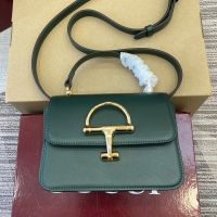 Gucci Siena Small Top Handle Bag 855536 In Smooth Leather Green