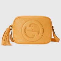 Gucci Small Blondie Camera Bag In Subtler Leather 742360 Yellow