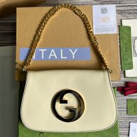 Gucci Small Blondie Shoulder Bag In Calfskin 699268 White
