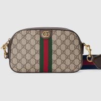 Gucci Small Ophidia Crossbody Bag In GG Supreme Canvas 752591 Beige/Brown