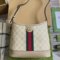 Gucci Small Ophidia Shoulder Bag In GG Supreme Canvas 781402 Khaki