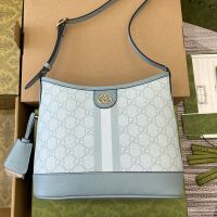 Gucci Small Ophidia Shoulder Bag In GG Supreme Canvas 781402 Sky Blue