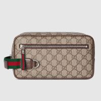 Gucci Medium Toiletry Case 856041 In GG Supreme Canvas Beige/Brown