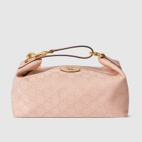Gucci Vanity Medium Top Handle Bag 857799 In GG Supreme Canvas Pink