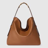Gucci Beatrix Large Tote Bag 850546 In Smooth Leather Brown