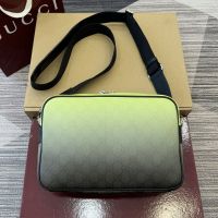 Gucci Chroma Medium Crossbody Bag 835690 In GG Monogram Fabric Lemon/Black