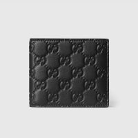 Gucci GG Emblem Bifold Wallet 850175 In GG Embossed Leather Black
