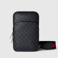 Gucci GG Monogram Small Slingbag In GG Supreme Canvas 822073 Black
