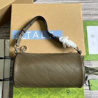 Gucci Small Blondie Cylinder Bag In Subtler Leather 760169 Coffee