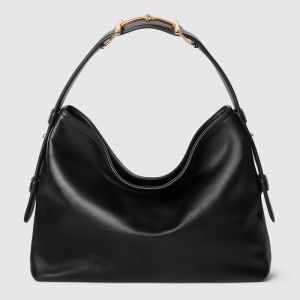 Gucci Beatrix Medium Tote Bag 850926 In Smooth Leather Black