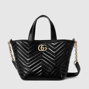 Gucci Betty Small Tote Bag In Matelasse Leather 847386 Black
