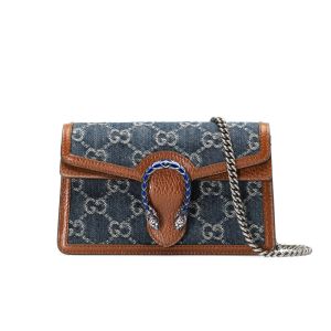 Gucci Dionysus Mini Bag In GG Supreme Denim 476432 Blue/Brown
