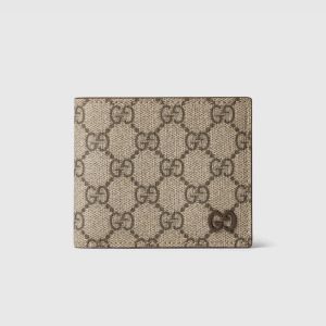 Gucci GG Bifold Wallet 768243 In GG Supreme Canvas Beige/Coffee