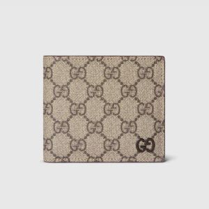 Gucci GG Coin Wallet 768244 In GG Supreme Canvas Beige/Coffee