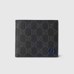 Gucci GG Coin Wallet 768244 In GG Supreme Canvas Black/Blue