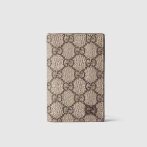 Gucci GG Long Card Case 768249 In GG Supreme Canvas Beige/Coffee