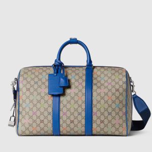 Gucci GG Monogram Medium Duffle Bag In GG Supreme Canvas 792074 Beige/Multicolor