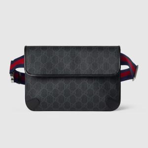 Gucci GG Monogram Small Belt Bag In GG Supreme Canvas 792091 Black