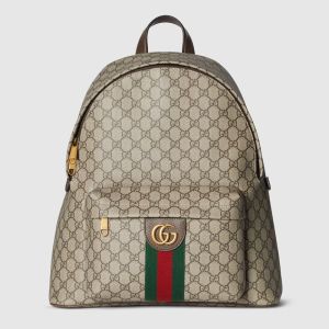 Gucci Ophidia Medium Backpack In GG Supreme Canvas 834466 Beige/Brown