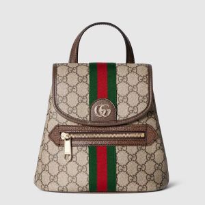 Gucci Ophidia Small Backpack In GG Supreme Canvas 836854 Beige/Brown