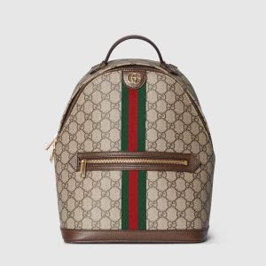 Gucci Ophidia Small Backpack In GG Supreme Canvas 836856 Beige/Brown