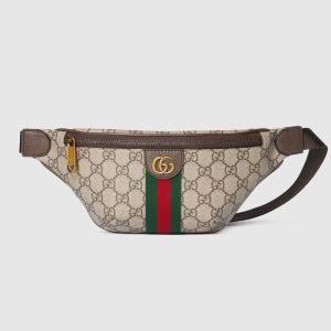Gucci Ophidia Small Belt Bag In GG Supreme Canvas 839106 Beige/Brown