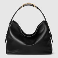 Gucci Beatrix Medium Tote Bag 850926 In Smooth Leather Black