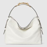 Gucci Beatrix Medium Tote Bag 850926 In Smooth Leather White