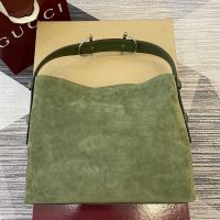 Gucci Beatrix Medium Tote Bag 850926 In Suede Green