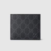 Gucci GG Bifold Wallet 768243 In GG Supreme Canvas Black/Olive