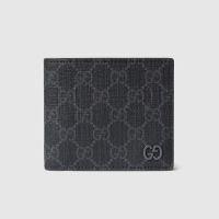 Gucci GG Coin Wallet 768244 In GG Supreme Canvas Black/Green