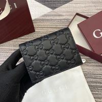 Gucci GG Emblem Small Wallet In GG Embossed Leather 847207 Black