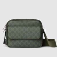 Gucci GG Monogram Small Crossbody Bag In GG Monogram Fabric 795479 Green