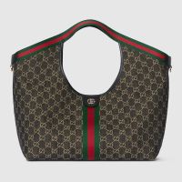 Gucci Giglio Large Tote 853971 In GG Supreme Denim Black
